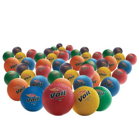 VOIT 8.5 in. Rainbow Playground Balls, Pack of 48, 48PK 1233179